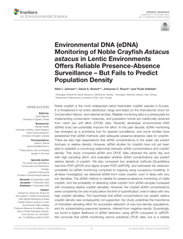 Environmental DNA (Edna)