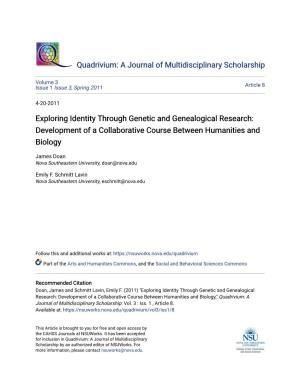 Exploring Identity Through Genetic and Genealogical Research: Development of a Collaborative Course Between Humanities and Biology
