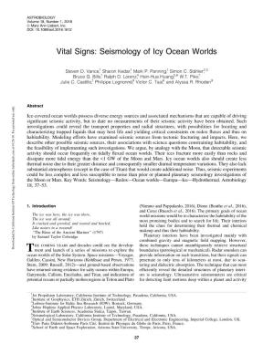 Seismology of Icy Ocean Worlds