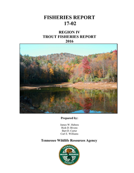 Tennessee Fisheries Report 2016