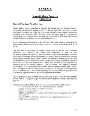 Kuwait Mega Projects 2010-2014