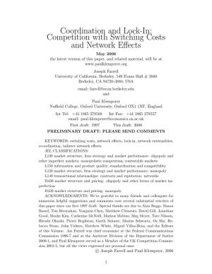 Competition with Switching Costs and Network Effects
