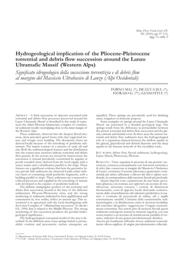 Hydrogeological Implication of the Pliocene-Pleistocene