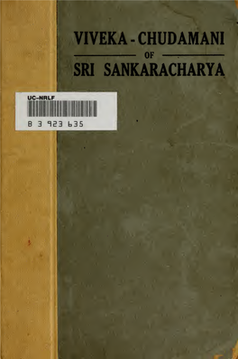 Vivekachudamani of Sri Sankaracharya [Microform]