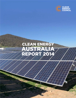 Clean Energy Australia Report 2014 Table of Contents