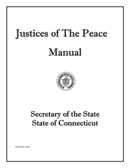 Justices of the Peace Manual