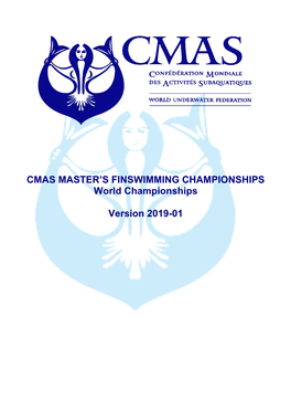 2019 Cmas Rules World Master Championships