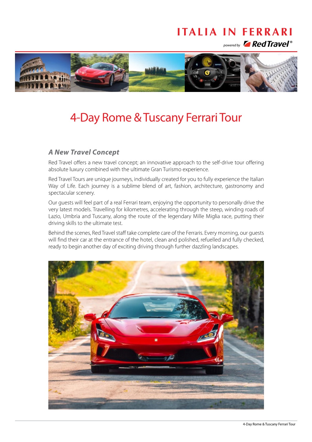 4-Day Rome & Tuscany Ferrari Tour