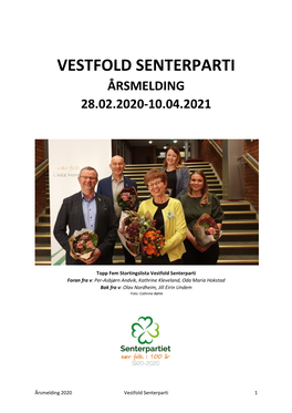 Vestfold Senterparti Årsmelding 28.02.2020-10.04.2021