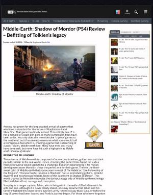 Middle-Earth: Shadow of Mordor (PS4) Review – Befitting Of