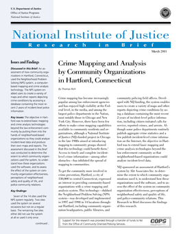 Crime Mapping and Analysis by Community Organizations