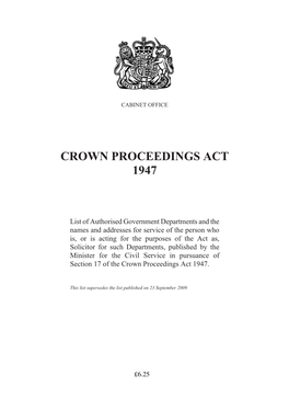 Crown Proceedings Act 1947