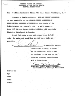 Senate Select Committee on the 1972 Presidential Election