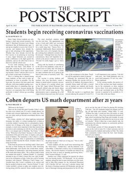 Students Begin Receiving Coronavirus Vaccinations