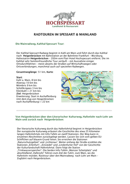 Radtouren Im Spessart & Mainland