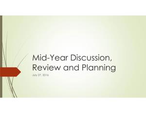 Mid-Year Discussion, Review and Planning