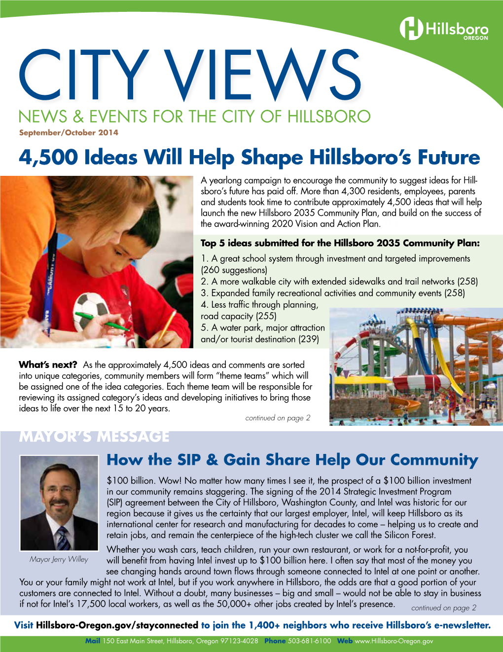 4,500 Ideas Will Help Shape Hillsboro's Future
