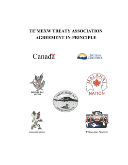 Te'mexw Treaty Association Agreement-In-Principle (Aip)