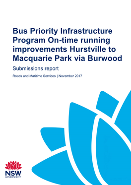 Bus Priority Infrastructure Program On-Time Running Improvements