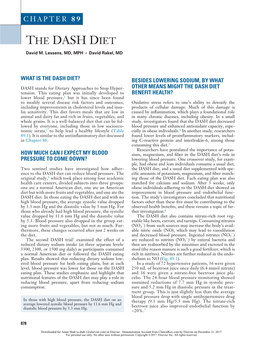 The DASH Diet David M