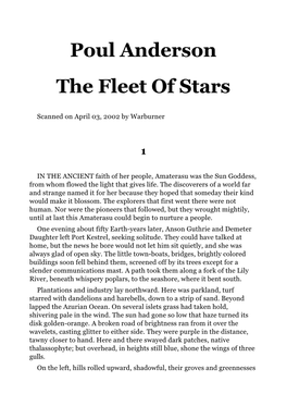 Poul Anderson the Fleet of Stars