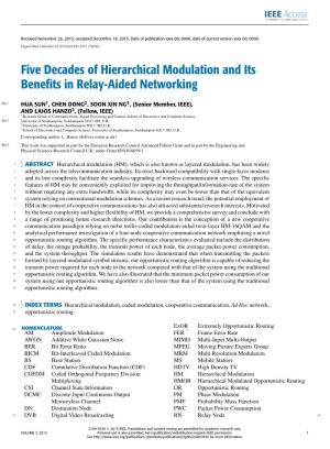 Five Decades of Hierarchical Modulation and Its Benefits in Relay-Aided Networking