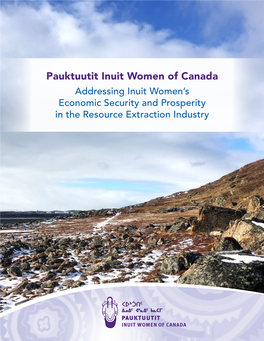 Addressing Inuit Women's Economic Security and Prosperity in the Resource Extraction Industry
