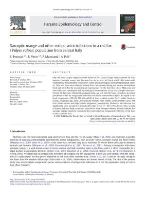 Sarcoptic Mange and Other Ectoparasitic Infections in a Red Fox (Vulpes Vulpes) Population from Central Italy