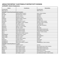 Electoral Areas for Conduct of Residual Local Government