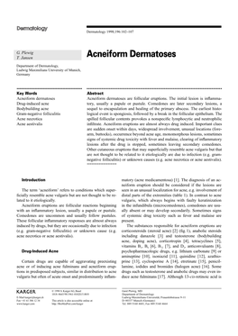 Acneiform Dermatoses