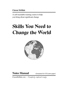 Skills You Need to Change the World