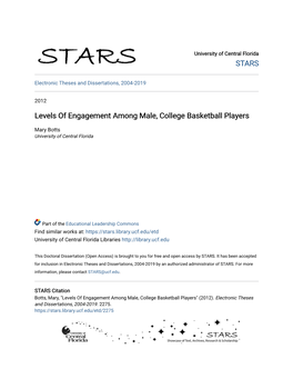 Levels of Engagement Among Male, College Basketball Players