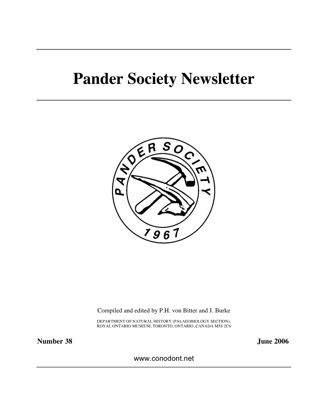 Pander Society Newsletter