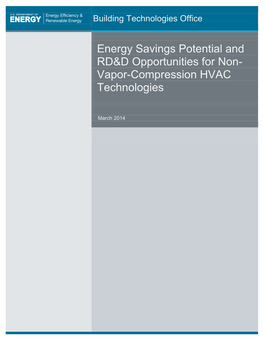 Energy Savings Potential and RD&D Opportunities for Non-Vapor