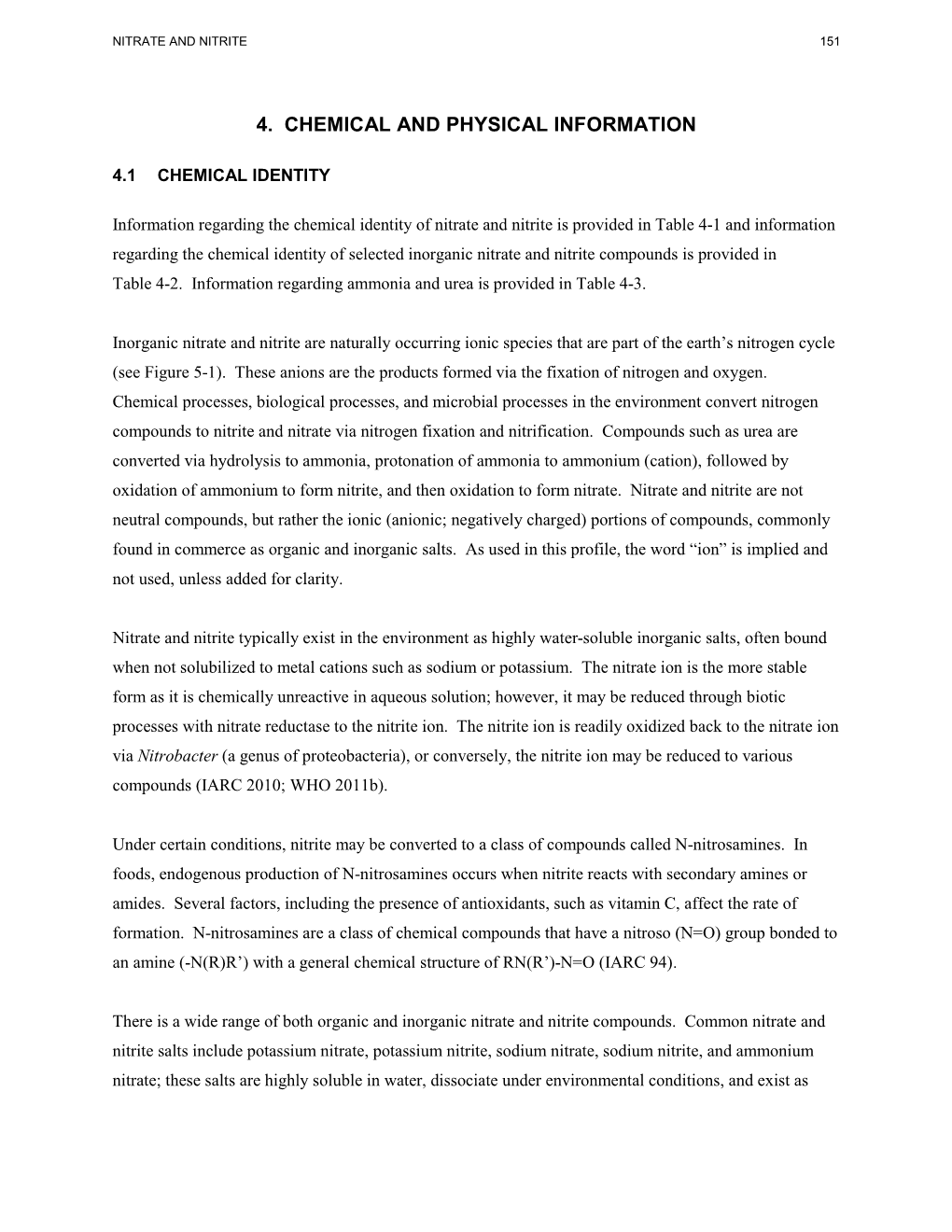 Toxicological Profile for Nitrate and Nitrite