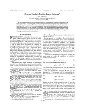 Neutrino Opacity I. Neutrino-Lepton Scattering*