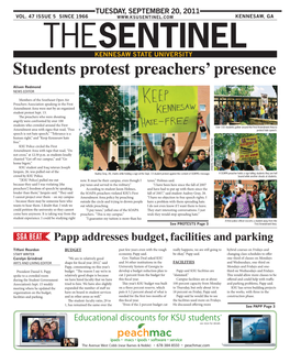 Students Protest Preachers' Presence