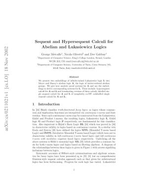 Sequent and Hypersequent Calculi for Abelian and Lukasiewicz Logics