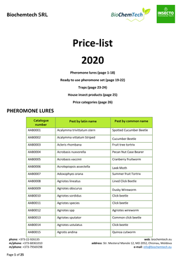 Price-List 2020
