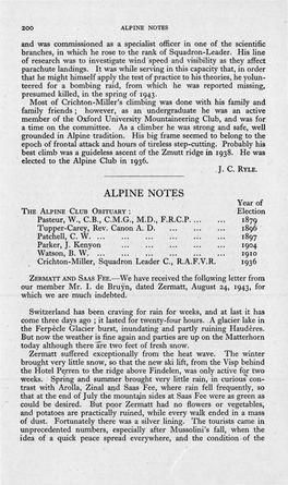 Alpine Notes