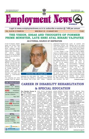 Career in Disability Rehabilitation and Special Education