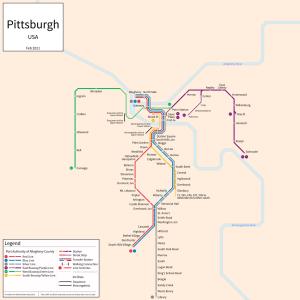 Pittsburgh(C) Metro Route Atlas 2021 USA (C)Feb 2021 Metro Route Atlas 2021 Allegheny River