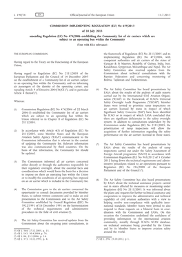 EU) No 659/2013 of 10 July 2013 Amending Regulation (EC