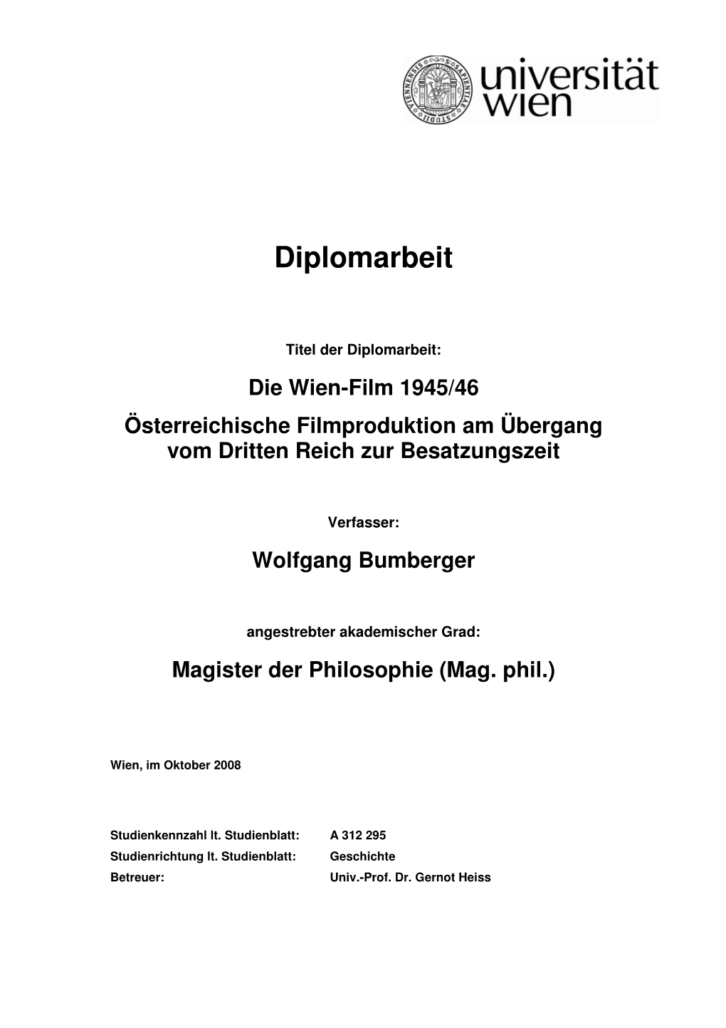 Diplomarbeit