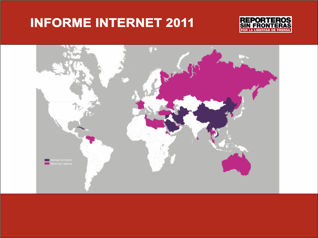 Informe Internet 2011 Índice