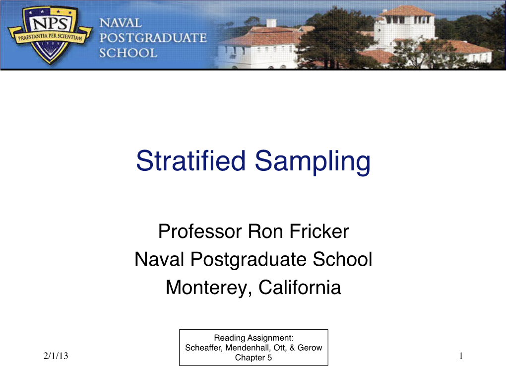 Stratified Sampling