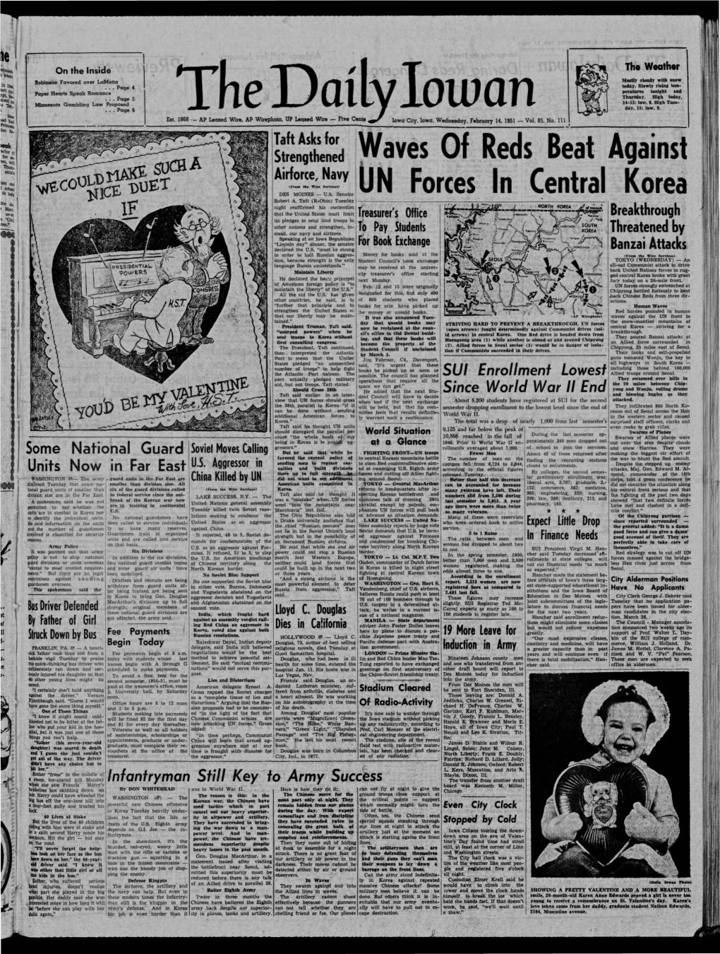 Daily Iowan (Iowa City, Iowa), 1951-02-14