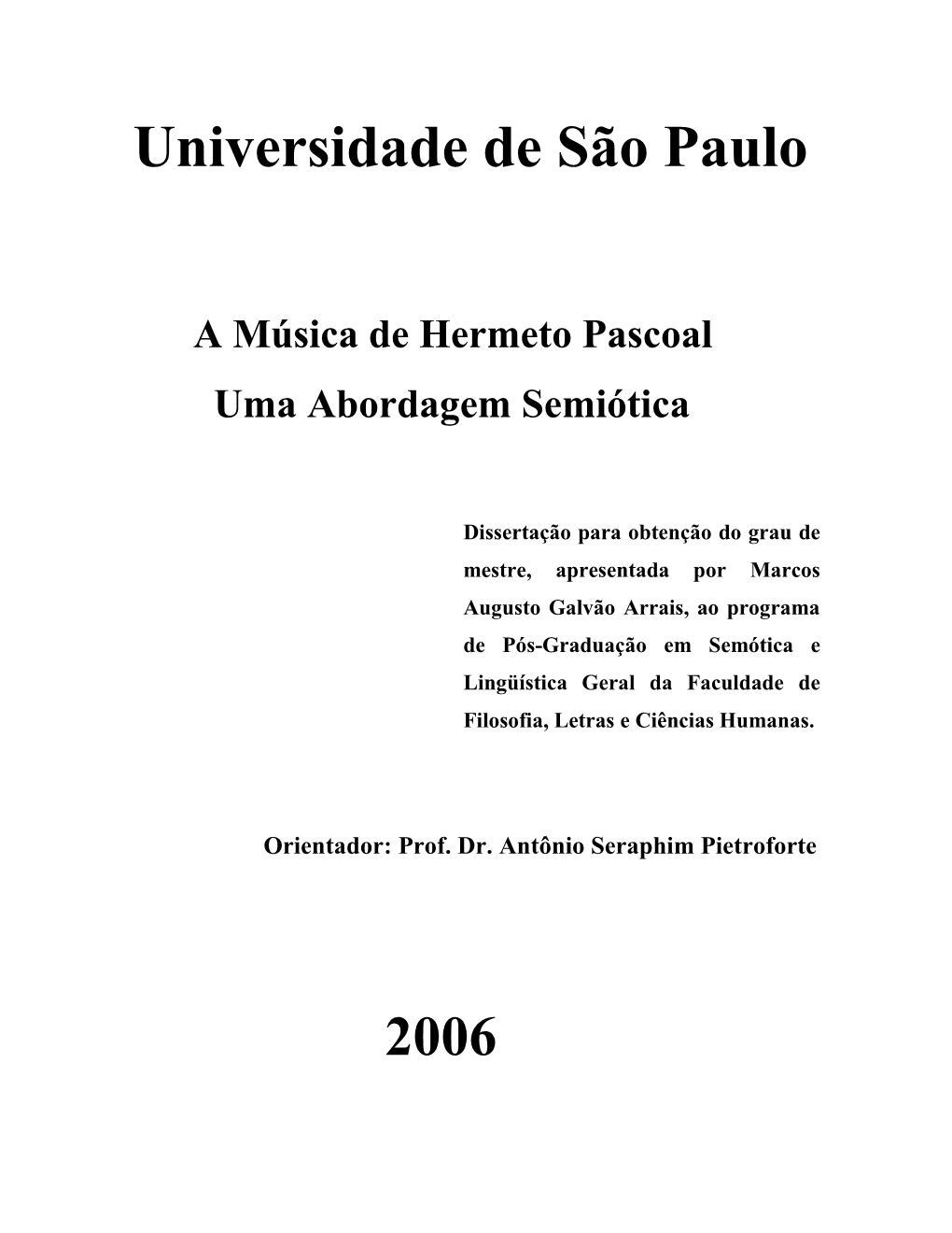 A Música De Hermeto Pascoal Uma Abordagem Semiótica