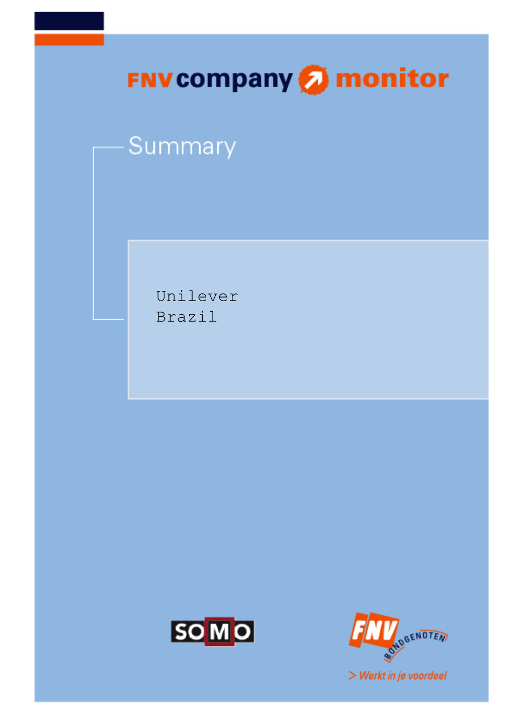 FNV Company Monitor; Unilever Brazil Summary