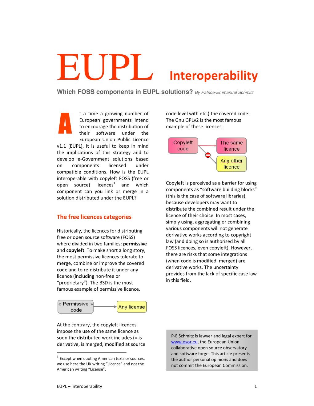 EUPL Interoperability